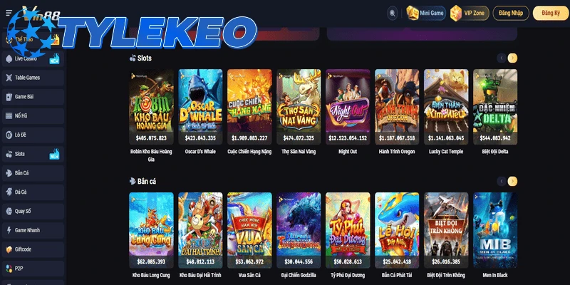 VIN88 có các sảnh game gì đặc sắc?